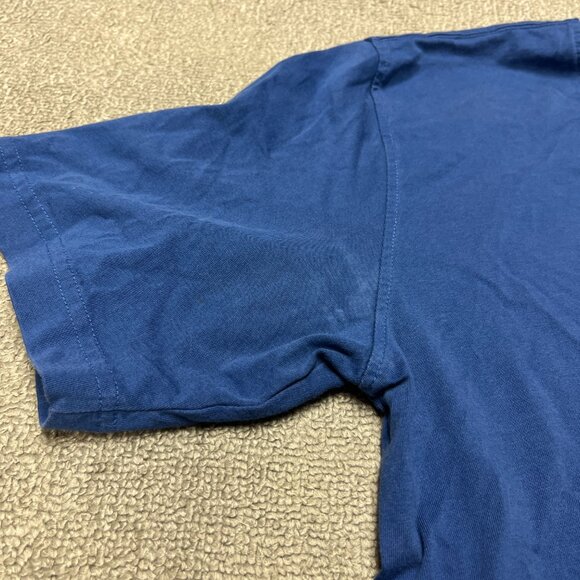 STAINS Brooks Brothers Shirt 346 Mens Large Short Sleeve Blue T-Shirt Logo - Picture 4 of 9